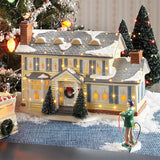 NNEOBA Brightly Lit Christmas Village House with Santa Claus Car
