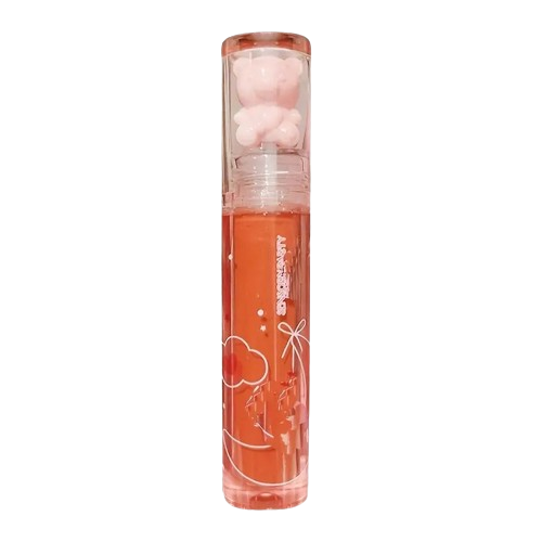 NNETM 6 Color Lip Gloss Cute Little Bear, Jelly Lips With Sparkling Light Dew Water, Long-lasting Stain Resistant