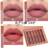 NNETM 6-Piece Long-Lasting Waterproof matte Finish Lipsticks