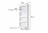 NNENVS Bookcase with 1 Drawer