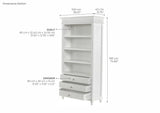 NNENVS Bookcase with 3 Drawers