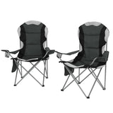NNEDSZ Camping Folding Chair Portable Outdoor Hiking Fishing Picnic Grey 2pcs