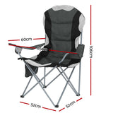 NNEDSZ Camping Folding Chair Portable Outdoor Hiking Fishing Picnic Grey 2pcs