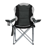 NNEDSZ Camping Folding Chair Portable Outdoor Hiking Fishing Picnic Grey 2pcs