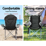 NNEDSZ Camping Folding Chair Portable Outdoor Hiking Fishing Picnic Grey 2pcs