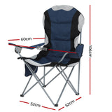 NNEDSZ Camping Folding Chair Portable Outdoor Hiking Fishing Picnic Navy 2pcs