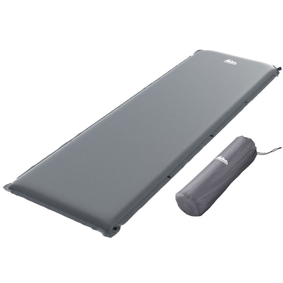 NNEDSZ Self Inflating Mattress Camping Sleeping Mat Air Bed Pad Single Grey