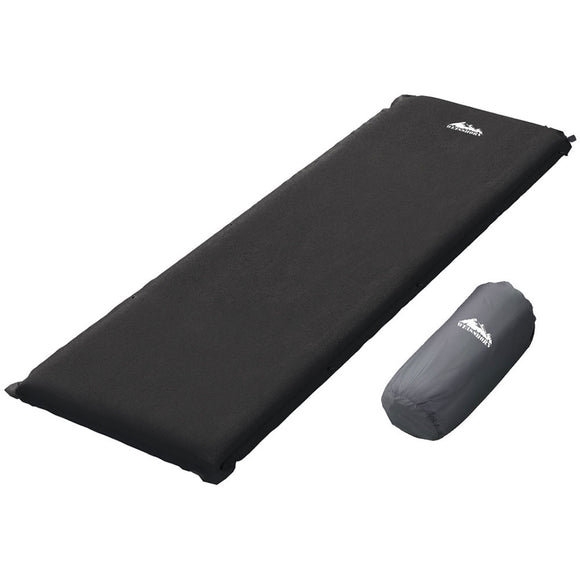 NNEDSZ Self Inflating Mattress Camping Sleeping Mat Air Bed Pad Single Black