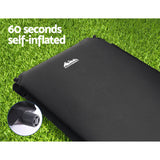 NNEDSZ Self Inflating Mattress Camping Sleeping Mat Air Bed Pad Single Black