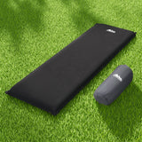 NNEDSZ Self Inflating Mattress Camping Sleeping Mat Air Bed Pad Single Black
