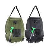NNEDSZ Camping Shower Bag 20L Set of 2 Portable Green Black