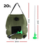 NNEDSZ Camping Shower Bag 20L Set of 2 Portable Green Black