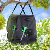 NNEDSZ Camping Shower Bag 20L Set of 2 Portable Green Black