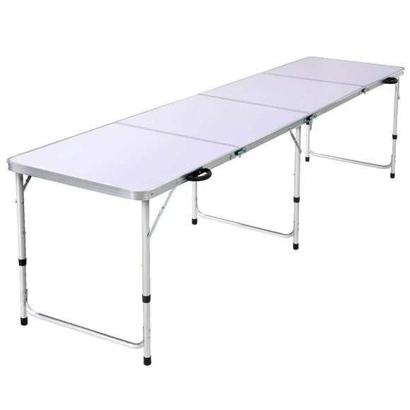 NNEDSZ Folding Camping Table 240CM Portable Outdoor Picnic BBQ Aluminium Desk