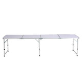 NNEDSZ Folding Camping Table 240CM Portable Outdoor Picnic BBQ Aluminium Desk
