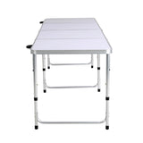 NNEDSZ Folding Camping Table 240CM Portable Outdoor Picnic BBQ Aluminium Desk