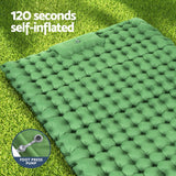 NNEDSZ Self Inflating Mattress Camping Sleeping Mat Air Bed Pad Double Pillow