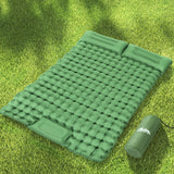 NNEDSZ Self Inflating Mattress Camping Sleeping Mat Air Bed Pad Double Pillow
