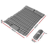 NNEDSZ Self Inflating Mattress Camping Sleeping Mat Air Bed Double Pillow Bag