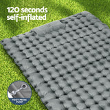 NNEDSZ Self Inflating Mattress Camping Sleeping Mat Air Bed Double Pillow Bag
