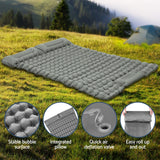 NNEDSZ Self Inflating Mattress Camping Sleeping Mat Air Bed Double Pillow Bag