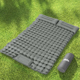 NNEDSZ Self Inflating Mattress Camping Sleeping Mat Air Bed Double Pillow Bag