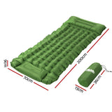 NNEDSZ Self Inflating Mattress Camping Sleeping Mat Air Bed Pad Single Pillow