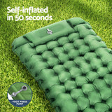 NNEDSZ Self Inflating Mattress Camping Sleeping Mat Air Bed Pad Single Pillow