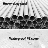 NNEDSZ Carports 3x6m Carport Kits Steel Shelter Gazebo Canopy Garage Portable Garden Shed
