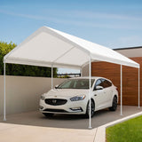 NNEDSZ Carports 3x6m Carport Kits Steel Shelter Gazebo Canopy Garage Portable Garden Shed