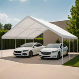 NNEDSZ Carports 6x6m Carport Kits Steel Shelter Gazebo Canopy Garage Portable Garden Shed