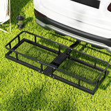 NNEDSZ Universal Car Roof Rack Foldable Hitch Basket Cargo Carrier 152cm Black