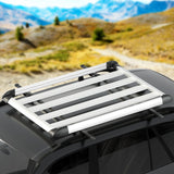 NNEDSZ Universal Car Roof Rack Basket Luggage Vehicle Cargo Carrier 140cm Silver