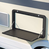 NNEDSZ Caravan Table 800 x 450mm Folding Lockable Black