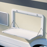 NNEDSZ Caravan Table 800 x 450mm Folding Lockable White