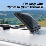 NNEDSZ Caravan Roof Vent Hatch RV Skylight Motorhome Camper 350x350mm Black