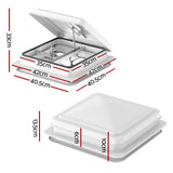 NNEDSZ Caravan Roof Vent Fan Air Exhaust Hatch 12V RV Motorhome Camper White