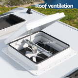 NNEDSZ Caravan Roof Vent Fan Air Exhaust Hatch 12V RV Motorhome Camper White