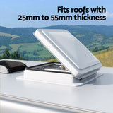 NNEDSZ Caravan Roof Vent Fan Air Exhaust Hatch 12V RV Motorhome Camper White