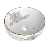 NNEDSZ Bathroom Basin Ceramic Vanity Sink Hand Wash Bowl with Pattern 41x41cm