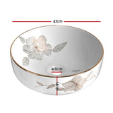 NNEDSZ Bathroom Basin Ceramic Vanity Sink Hand Wash Bowl with Pattern 41x41cm