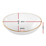 NNEDSZ Bathroom Basin Ceramic Vanity Sink Hand Wash Bowl Gold Line 41x34cm