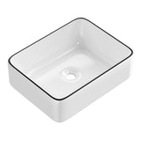 NNEDSZ Cefito Bathroom Basin Ceramic Vanity Sink Hand Wash Bowl Above Counter 48x37cm