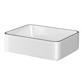 NNEDSZ Cefito Bathroom Basin Ceramic Vanity Sink Hand Wash Bowl Above Counter 48x37cm