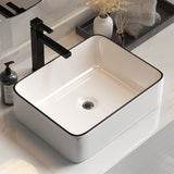 NNEDSZ Cefito Bathroom Basin Ceramic Vanity Sink Hand Wash Bowl Above Counter 48x37cm