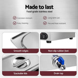 Devanti Commercial Food Warmer Bain Marie 4 Electric Buffet Pans