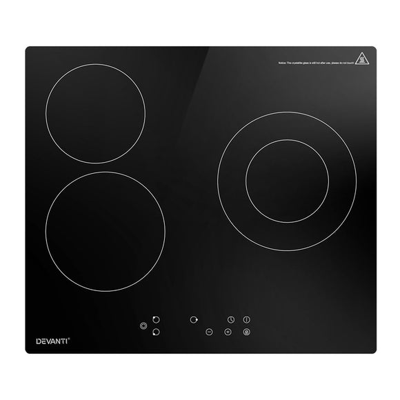 NNEDSZ Electric Ceramic Cooktop 60cm Kitchen Cooker 4 Burner Hob Touch Control 5200W