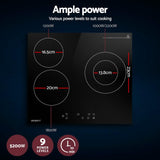 NNEDSZ Electric Ceramic Cooktop 60cm Kitchen Cooker 4 Burner Hob Touch Control 5200W