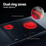 NNEDSZ Electric Ceramic Cooktop 60cm Kitchen Cooker 4 Burner Hob Touch Control 5200W