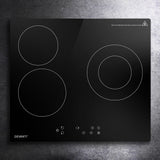 NNEDSZ Electric Ceramic Cooktop 60cm Kitchen Cooker 4 Burner Hob Touch Control 5200W